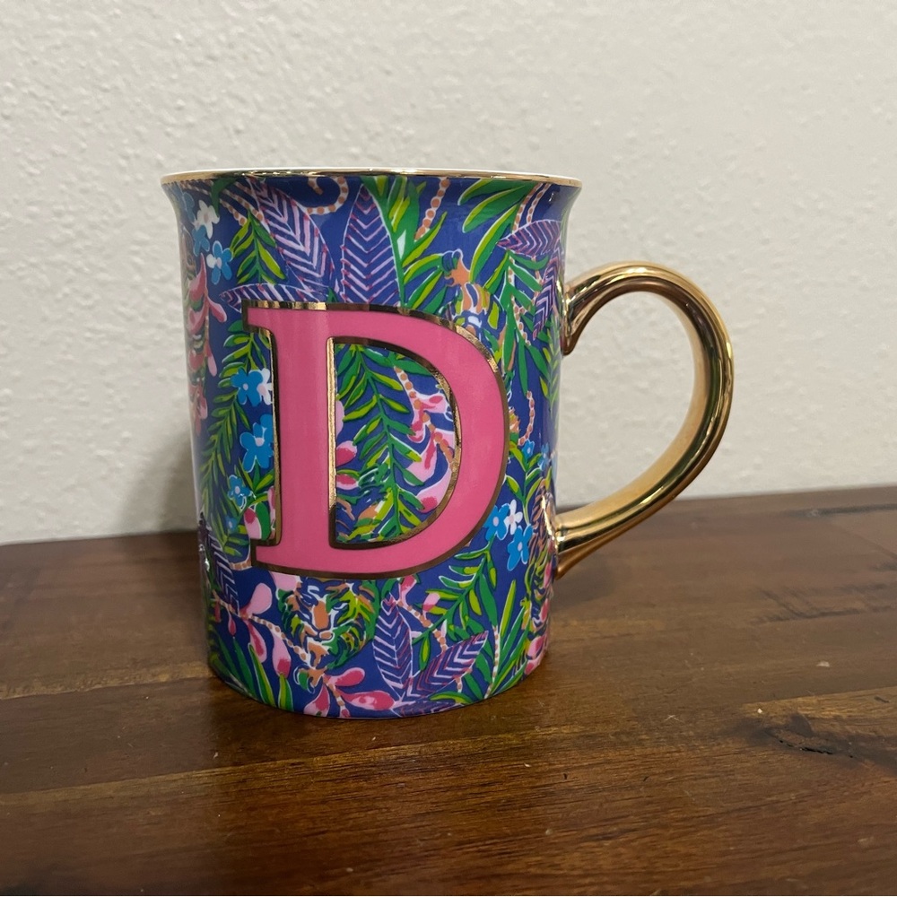 Lilly Pulitzer Floral Monogram ‘D’ Mug